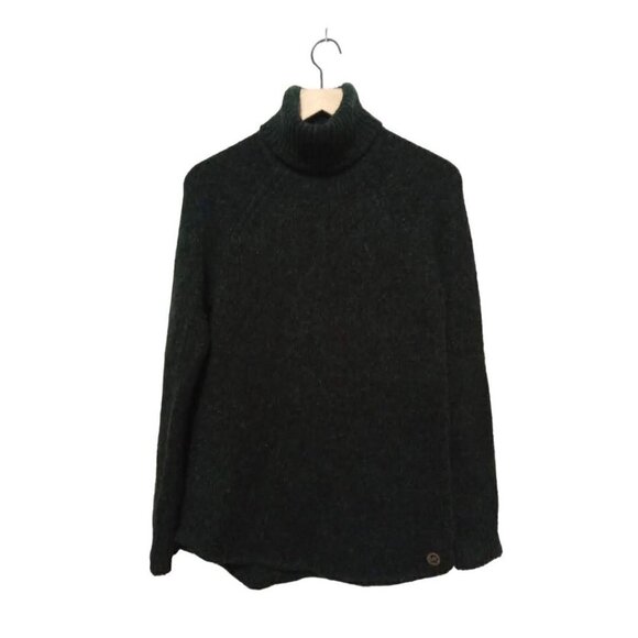 Michael Kors Forrest Green Wool Blend Relaxed Fit Turtleneck Sweater Sz S - Picture 1 of 9